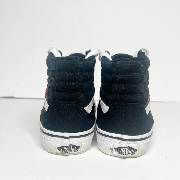 VANS Filmore Hi Embroidered Sneakers High Top Black Grey Red Kids Sz US 2 UK 1.5 - Picture 6 of 11